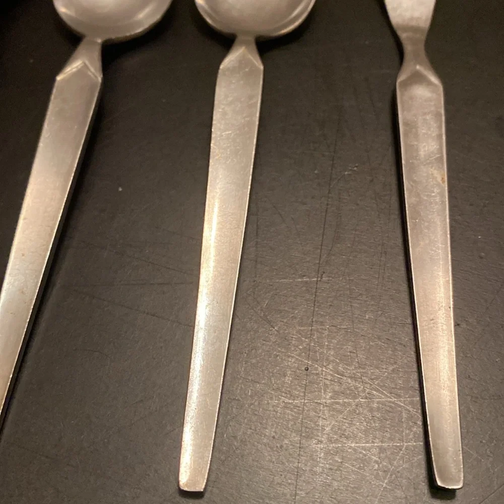 Cortina stainless steel Japan 5 pc serve set fork, spoon, butter knife flatware